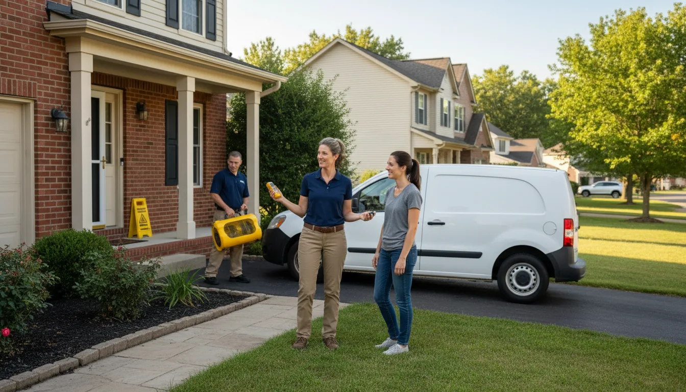 Residential water damage restoration in Wellington, KY